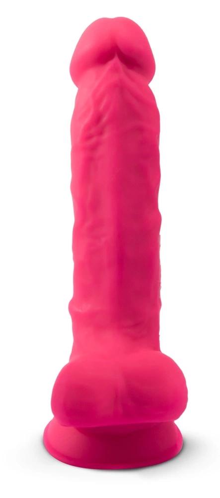 Silexd - Realistic Dildo with Veins, Glans and Testicles, Pink 17.5cm