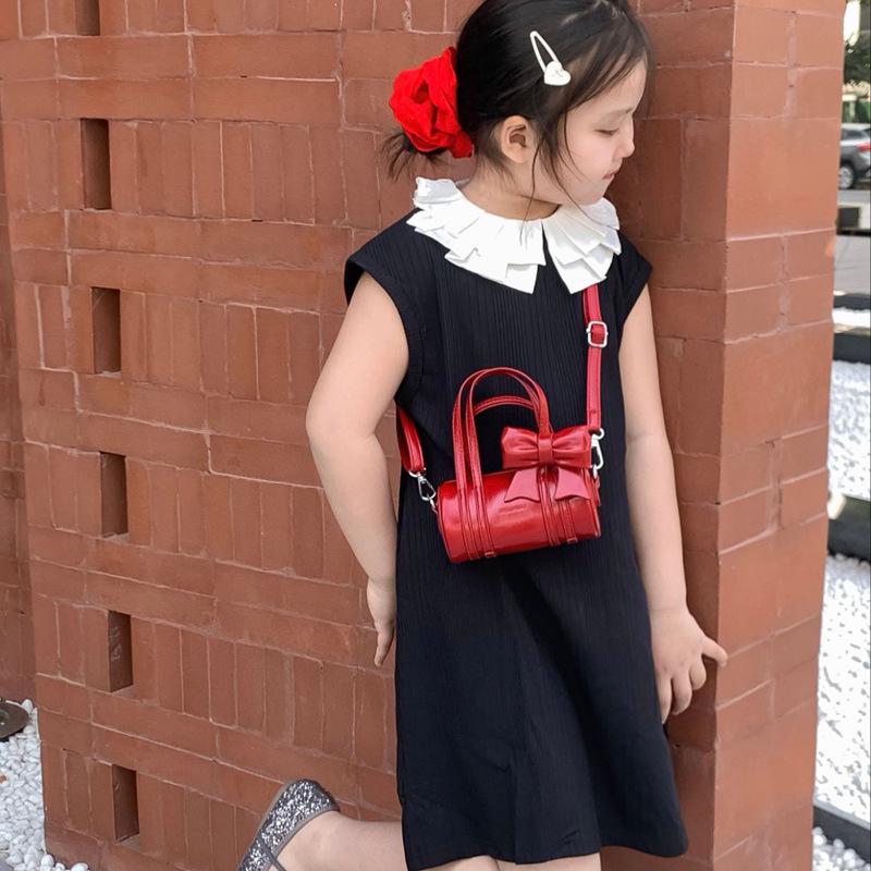 Korean-Style Princess Bow Mini Crossbody Handbag for Women and Girls