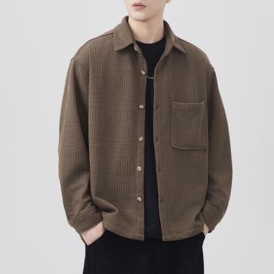 New Spring Japanese Retro Men's Loose Knitted Shirt Casual Shirt American Jacket