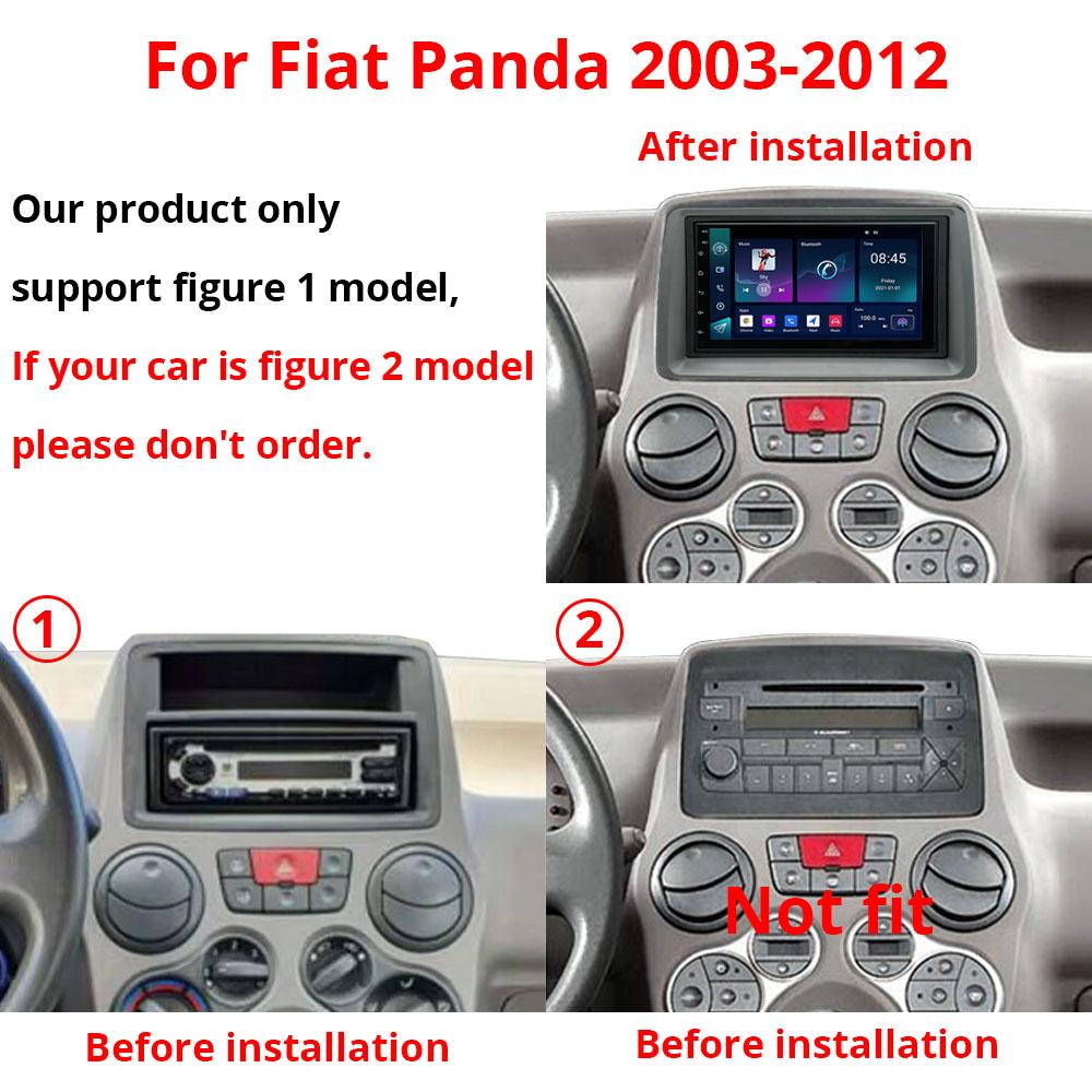 7Inch Android 13 GPS Car Multimedia Player For No DVD Fiat Panda 2003-2012 Wireless Carplay & Android Auto 4G WIFI BT 5.0 FM GPS