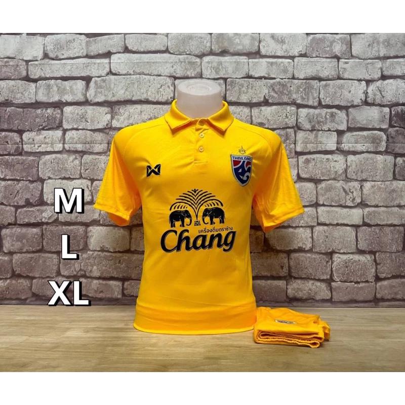 Thailand FOOTBALL SOCCER NATION TEAM JERSEY SHIRT HOME FAN Print Mandarin Polo Collar Quick Dry Short Sleeve Uniform Elephant Logo Sport