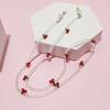 Retro Cherry Eyeglasses Chain Sophisticated Sunglasses Lanyard Accessory With Pearls And Cherry Embellishments