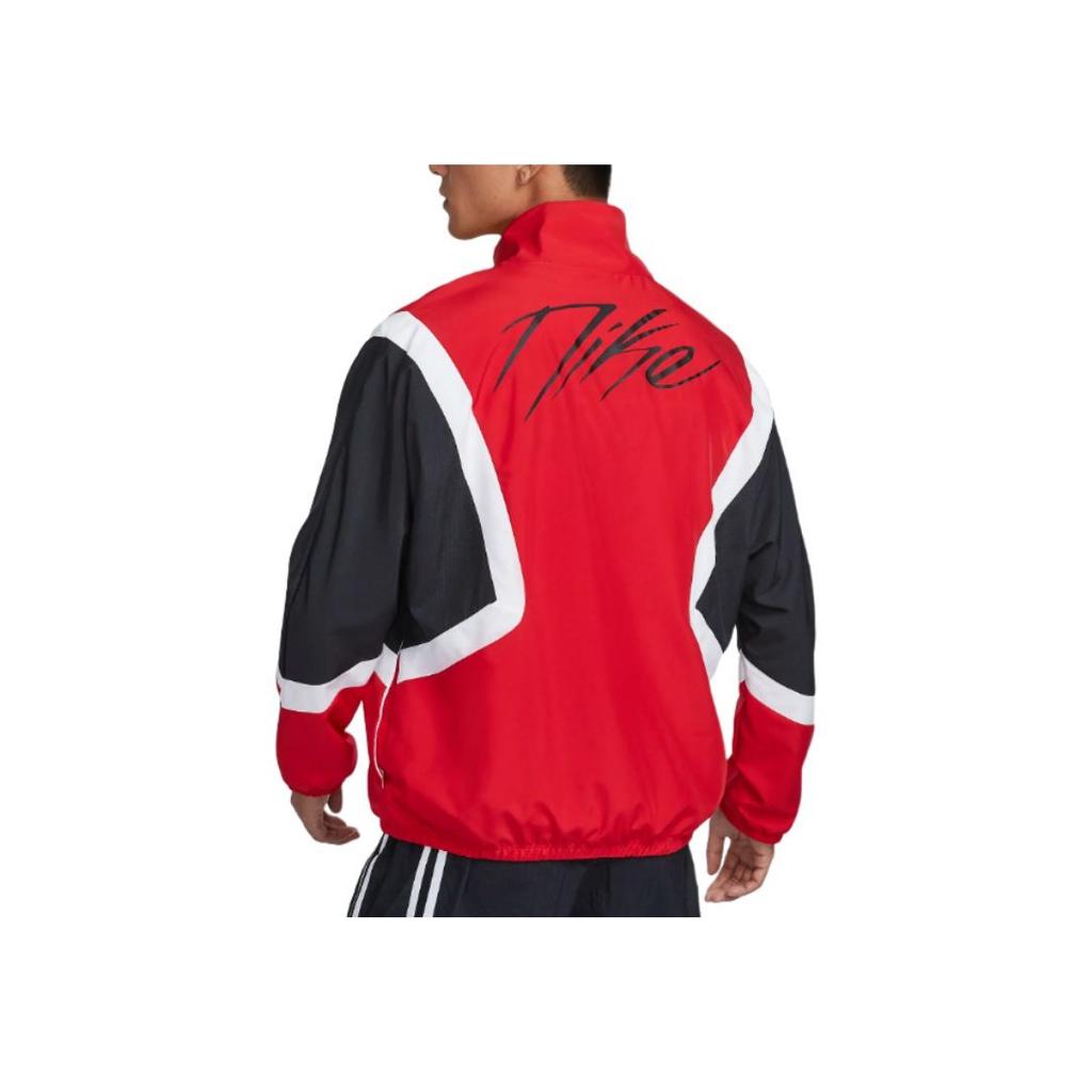Nike Giacca da Uomo a Blocchi di Colore Retro Traspirante a Maniche Lunghe con Collo Rialzato Giubbotti Uomo Rosso FZ0249-657