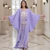 Plus Size Boho Kaftan Dress, Women's Plus Maxi Cover Up Dress