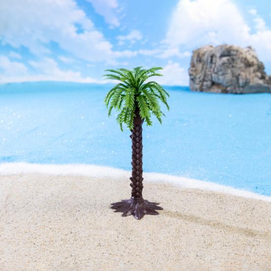 Mikro-Landschaftsdekorationen, Strand-Miniaturdekoration, Boot/Stuhl/Sonnenschirm/Palme/Schwimmring für Sukkulenten-Töpfe Glasabdeckungen DIY Meeresküsten-Szene