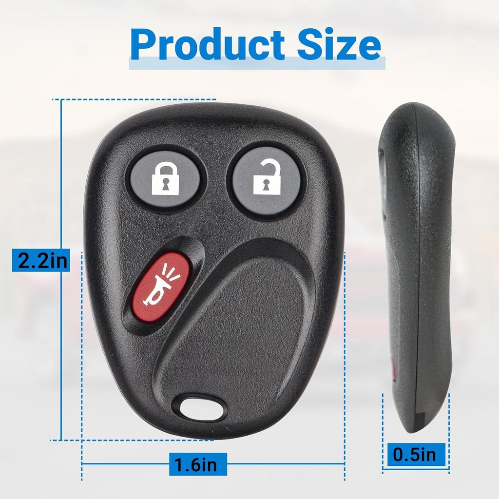 Keyless Entry Car Key Fob Replacement for 2003-2007 Chevy Chevrolet Silverado Tahoe Avalanche Equinox SSR Suburban/GMC Sierra Yukon/Cadillac