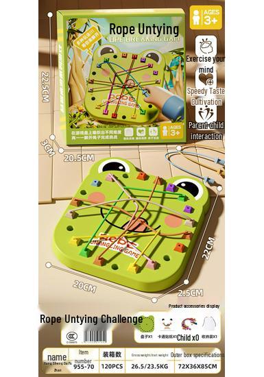 Frog Rope Battle: Hand-Eye Coordination & Logic Training Board Game for Parent-Child Interaction