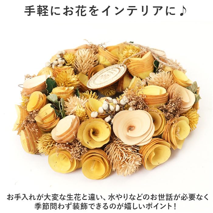 BACKYARD FAMILY One Color Wreath M Violet Purple Natural Materials Nuts Flowers Wood 25cm Round Home Decor Interior Wall Hanging Year-Round