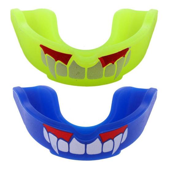 Teeth Protector Fangs Pattern Mouth Guard Flexible Gum Shield for Muay Thai Boxing