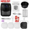 1800W Electric Touch Digital Airfryer Rotisserie Dry Large Cooker 12L Air Fryer Oven