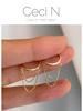 S925 Sterling Silver Chic Chain Earrings: Elegant & Minimalist Design, Comfortable All-Day Wear, Trendy Ear Accessories.