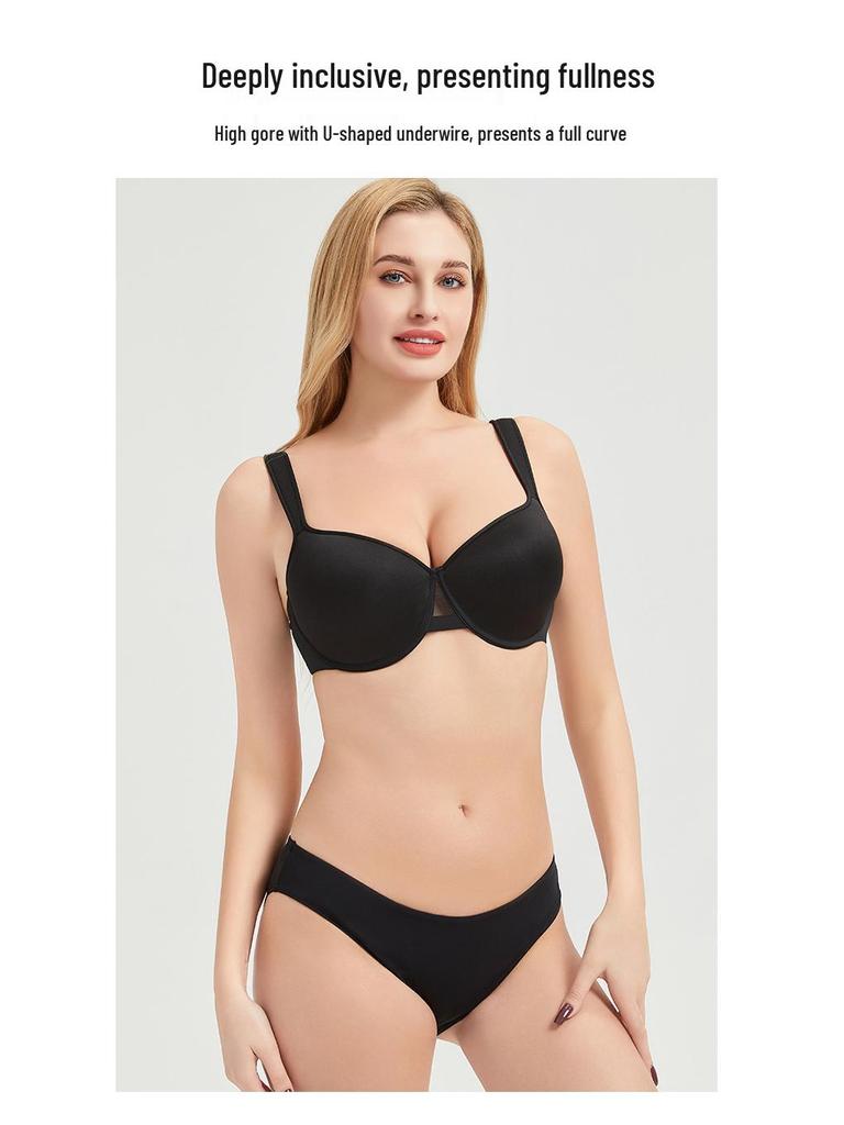 Übergröße Nahtloses Vollschalen-BH-Set - Hebt & Formt, Atmungsaktiv, Anti-Erschlaffung.