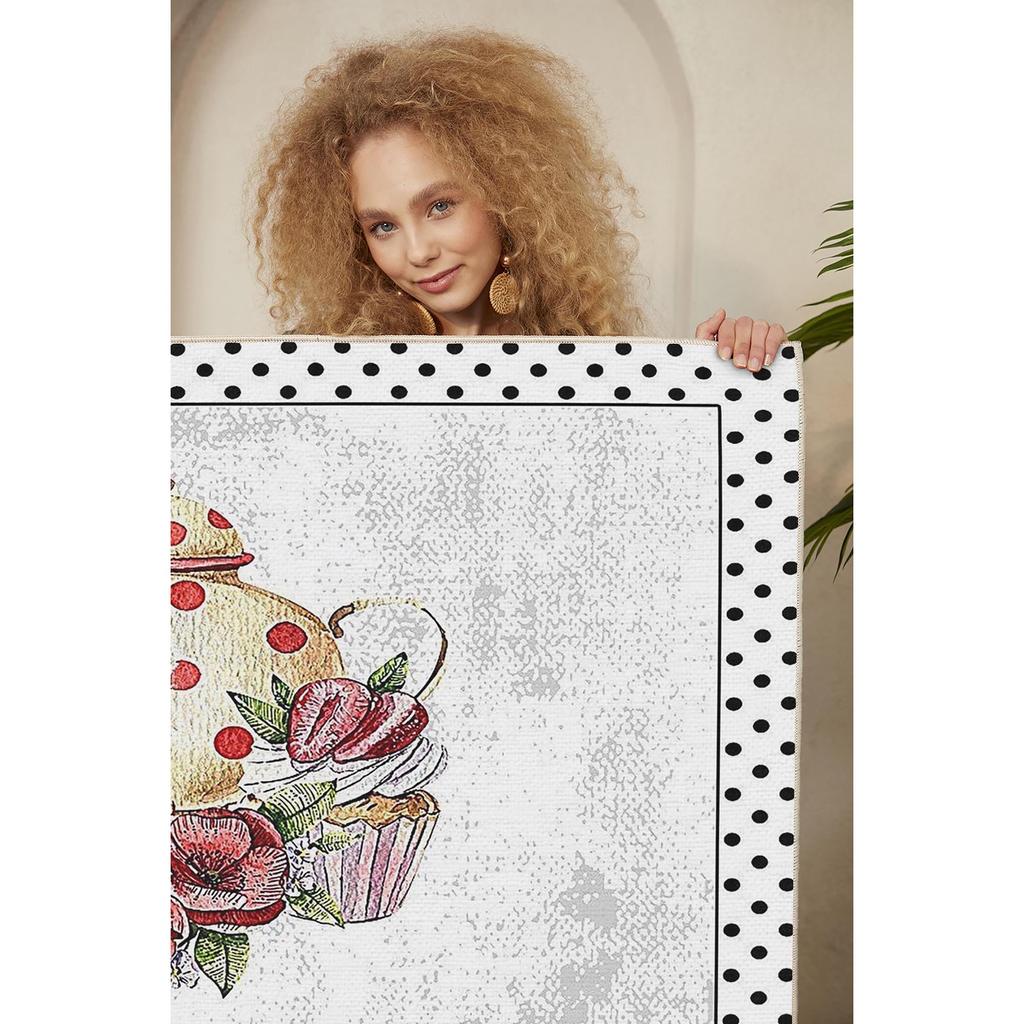 Decorative Cotton Woven Base Line Pattern Thin Modern Washable Machine Woven Trend Room Carpet