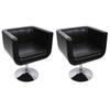 Modern Adjustable Club Armchair Black 2 Pieces 160440
