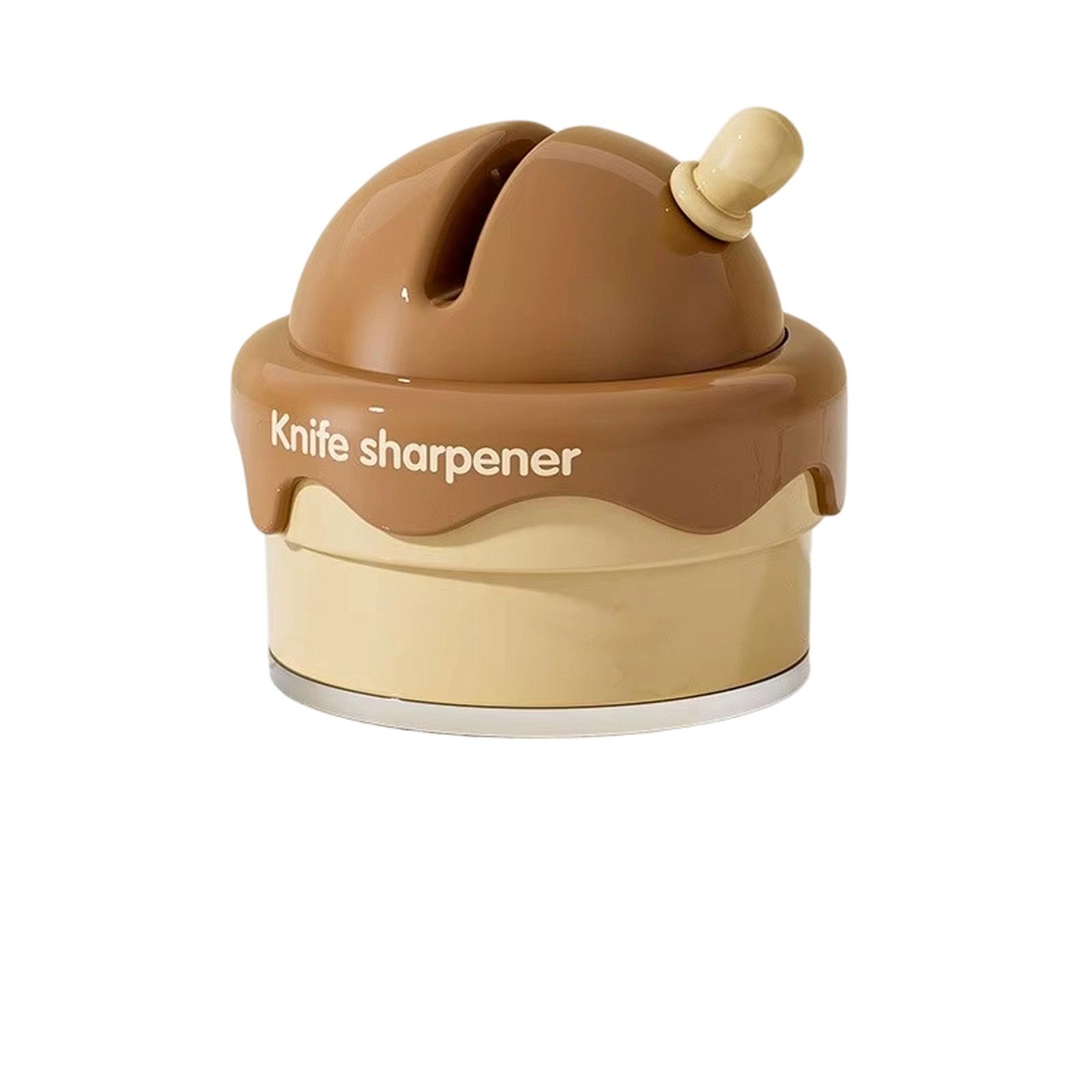 

Ice Cream Suction Cup Knife Sharpener Household Fast Grinding Tool one size коричневый