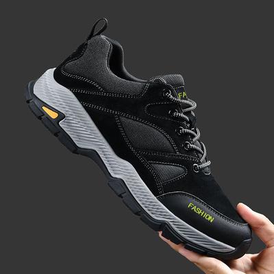 Large Size Men's Shoes Four Seasons Men's Casual Sports Shoes Rubber Sole Outdoor Hiking Soft Sole Breathable Hiking Shoes