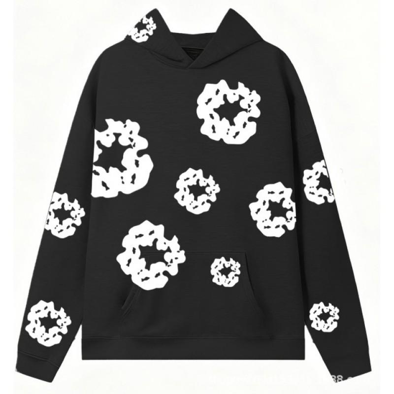 Set Felpa Streetwear Donna Stampa Kapok Vestibilità Larga Manica Lunga Outfit Casual