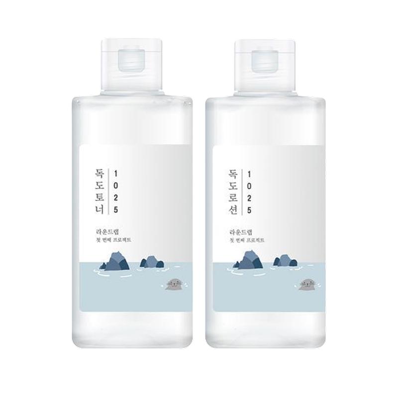 

ROUND LAB 1025 Dokdo Skincare Set (Toner 200ml + Lotion 200ml) Deep Hydration & Barrier Care