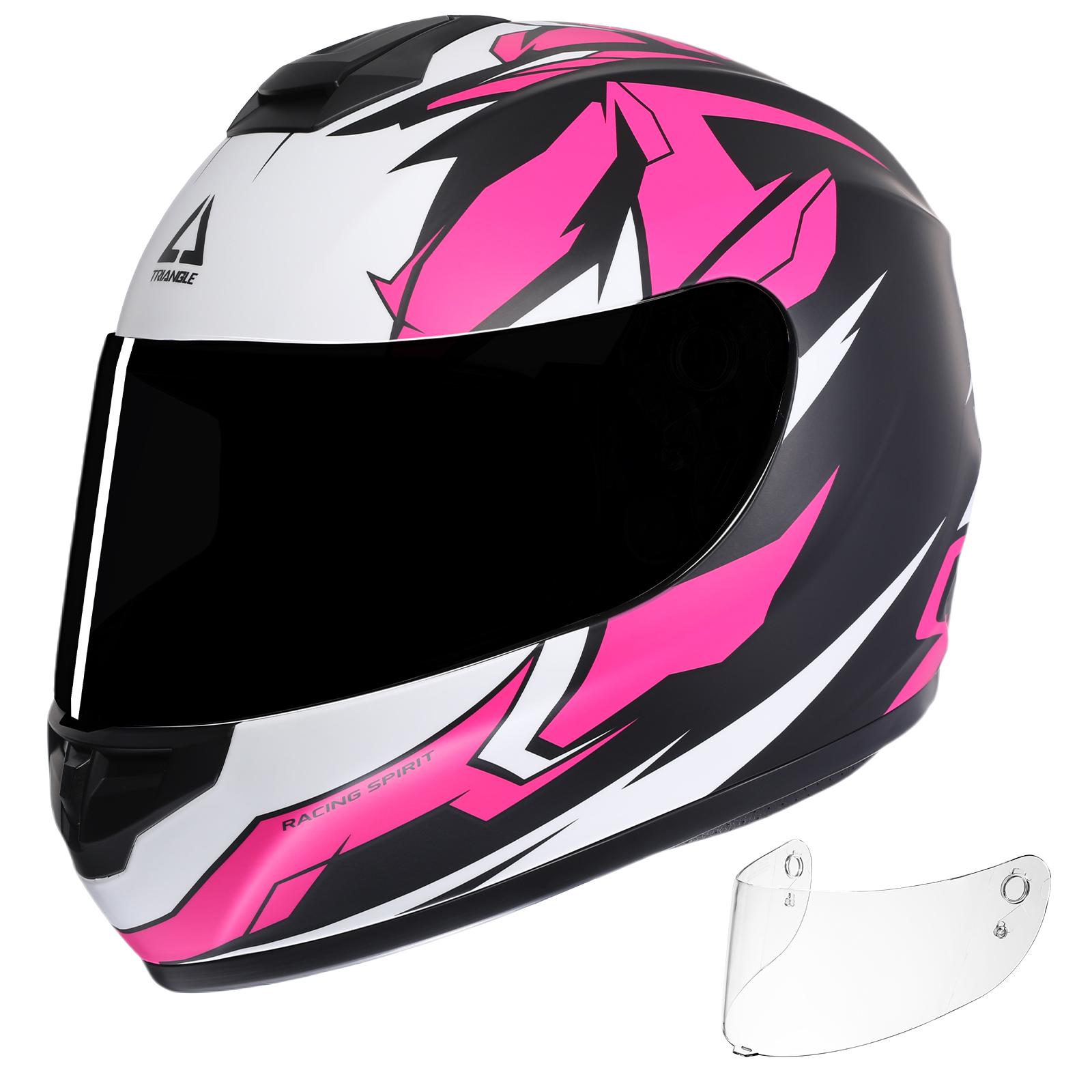 

Унисекс Мотоциклетный шлем-фулфейс Мотошлемы для мужчин и женщин с дополнительным прозрачным визором Одобрено DOT Cascos Moto TRIANGLE S