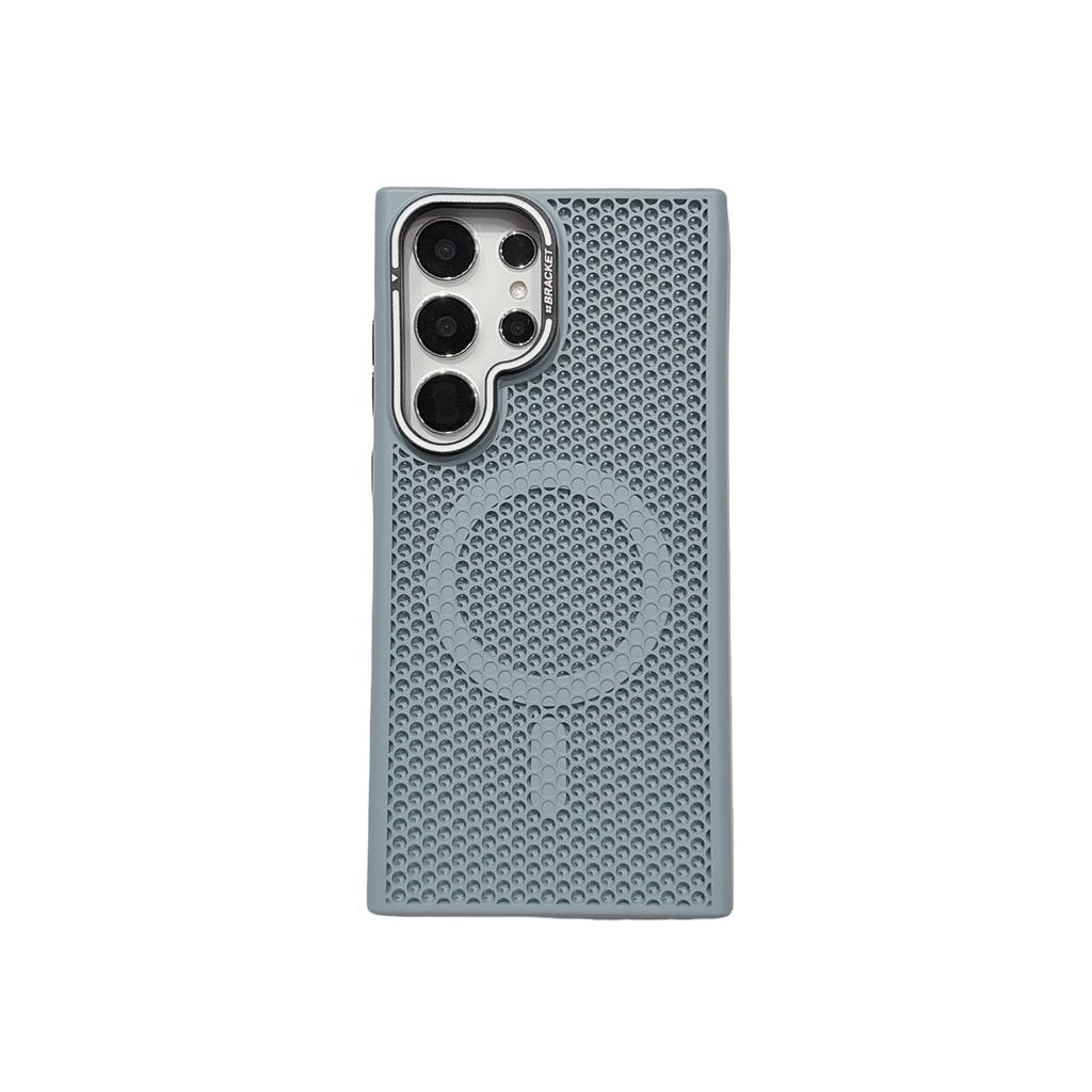 Summer Cooling Mobile Phone Case Suitable for Samsung S25 Protective Case S24ultra Magnetic Suction Case S23Plus Bracket