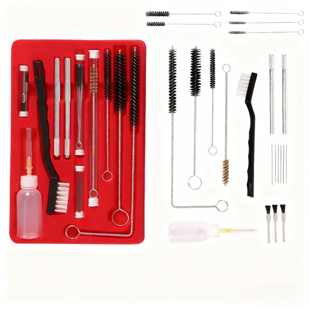 23/17PCS Professional Spray Gun Cleaning Brush Spray Gun Cleaning Kit Cleaning Tools Paint Brush Cleaning Needle