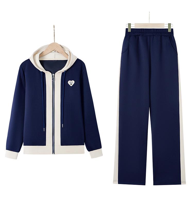 Stylish Spring & Autumn Sports Suit for Women: Age-Defying, Elegant Two-Piece Set for Middle-Aged & Elderly Moms.