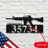 AR-15 Metall-Wandkunst, Personalisierbares Waffenschild für die Man Cave, Militärisches Geschenk für Unterstützer des 2. Verfassungszusatzes