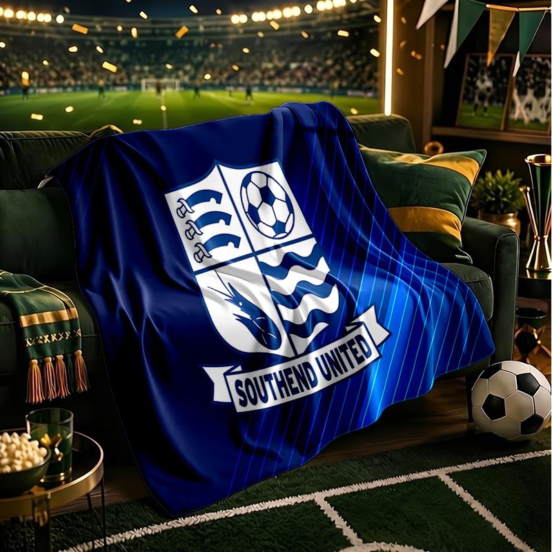 Southend Crest Design Throws Blanket Flannel Blankets Plush for Couch Bed Gifts for Men Women Travel picnic blanket Christmas fan gifts