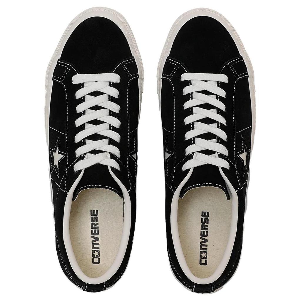 Converse One Star Suede Soft Comfortable Non-Slip Durable Low-Top Skate Shoes Unisex Sneakers Black 35200860