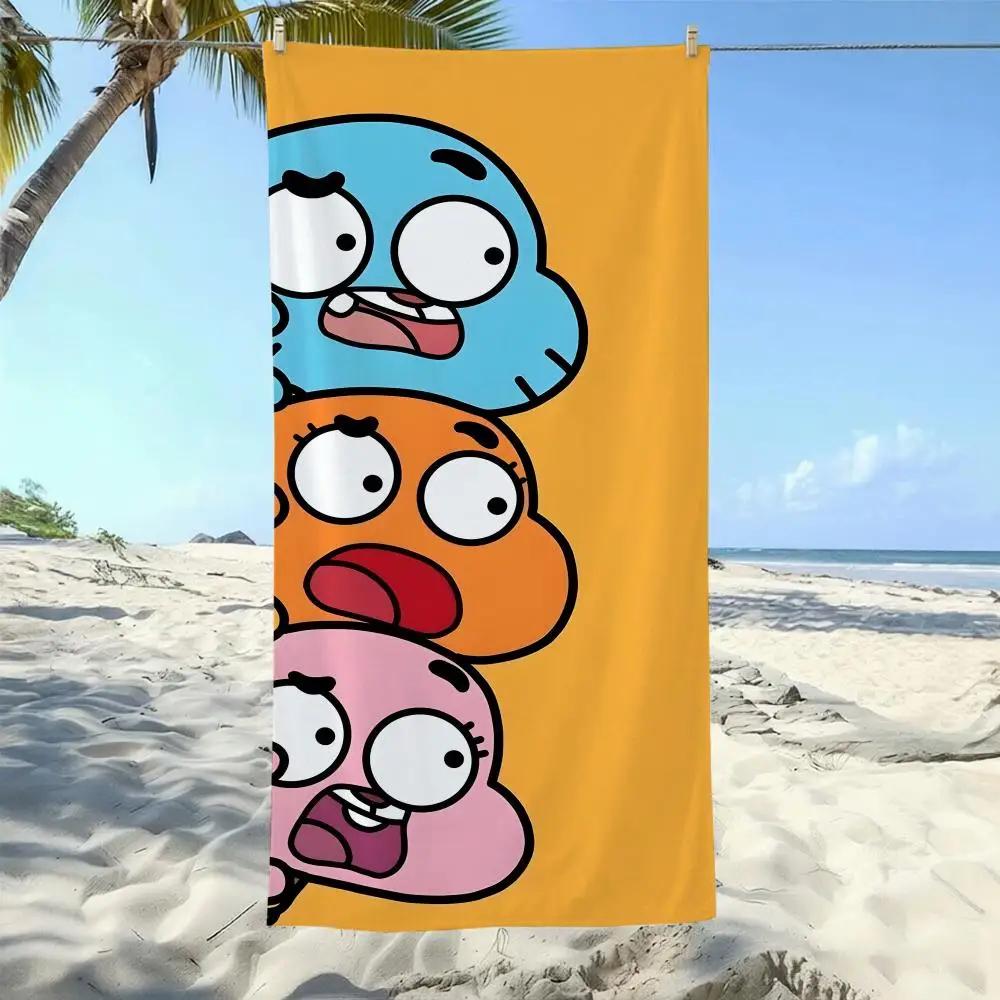 Lustiges T-The Amazing World Of Gumballs Handtuch Ultra-Feine Faser Schnelltrocknend Saugfähiges Handtuch, Strand Schwimmen Urlaub Strandtuch