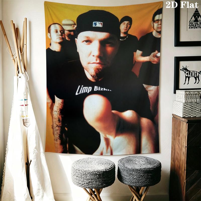 Limp Bizkit Wall Tapestry Aesthetic Wall Hanging Printed Fabric Blanket Decorative Tapestries for Bedroom Living Room Home Decor