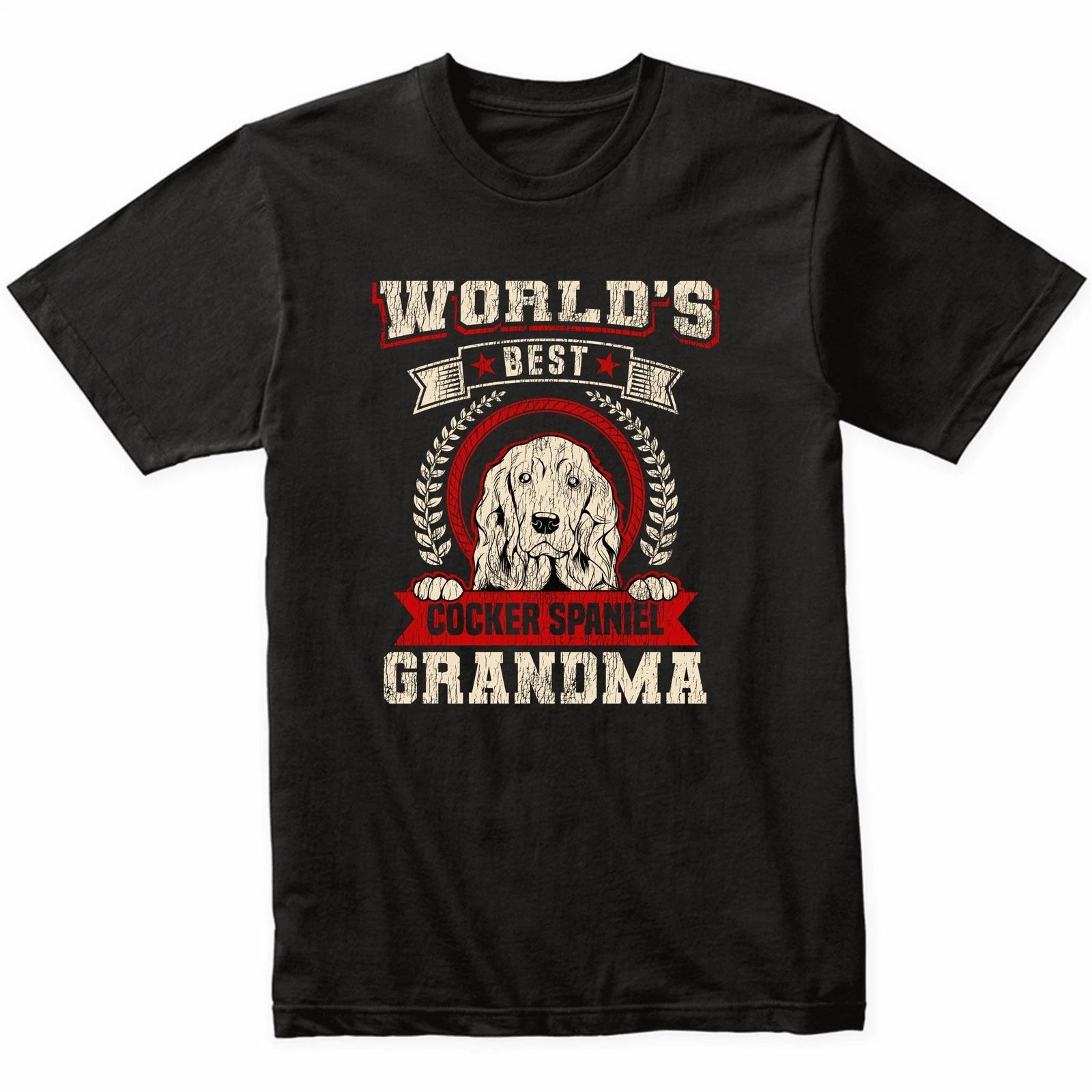 World s Best Cocker Spaniel Grandma Dog Breed T-Shirt - Cocker Spaniel Shirt XL