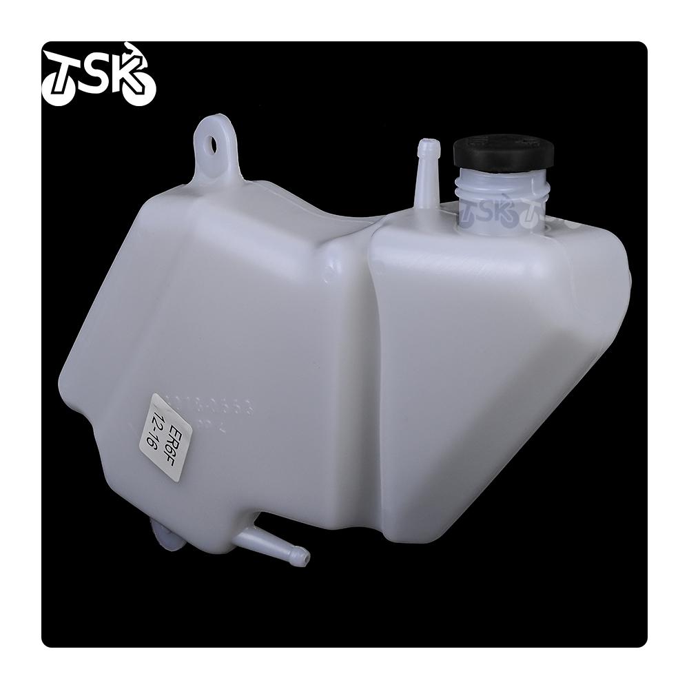 Complete Coolant Reservoir Tank with Cap for Kawasaki Ninja 650 ER-6F 2012-2016 OEM Replacement PP Plastic Expansion Bottle