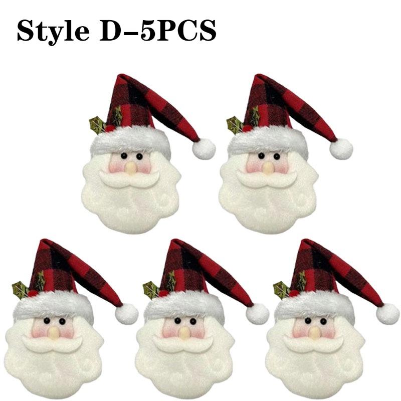 1-10PCSChristmas Knitted Fabric Doll OrnamentsSanta Claus Hanging Decorations XmasTree Pendant Holiday Party Home Scene Supplies