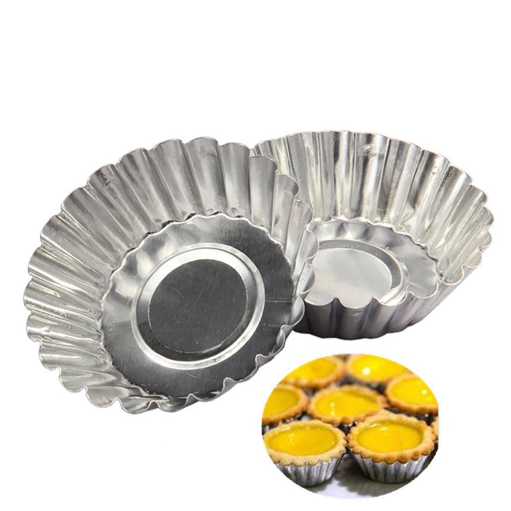Durable Thickened Tin Egg Tart Molds Modern Simple Style Baking Tools