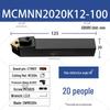 40°/50° CNC External Turning Tool Holder MCMNN2020K12-100 Indexable Tool
