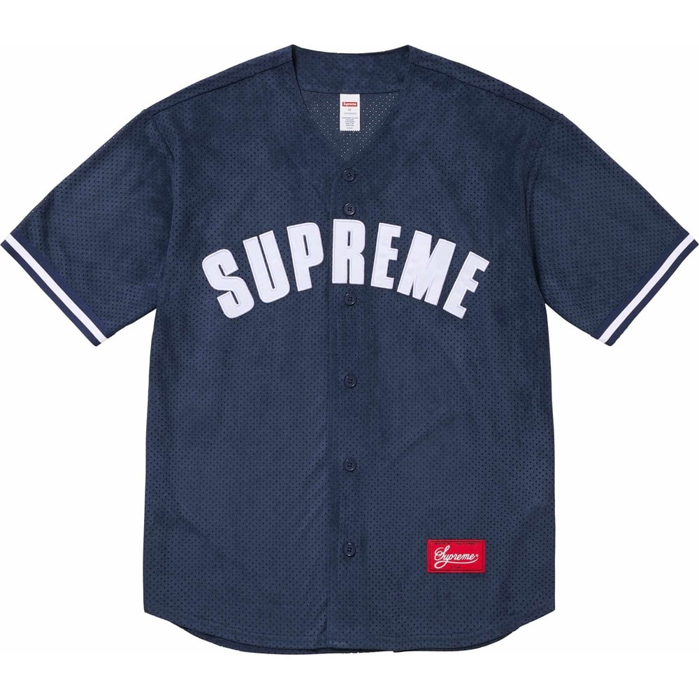 Supreme Ultrasuede mesh baseball jersey SUP-SS24-210