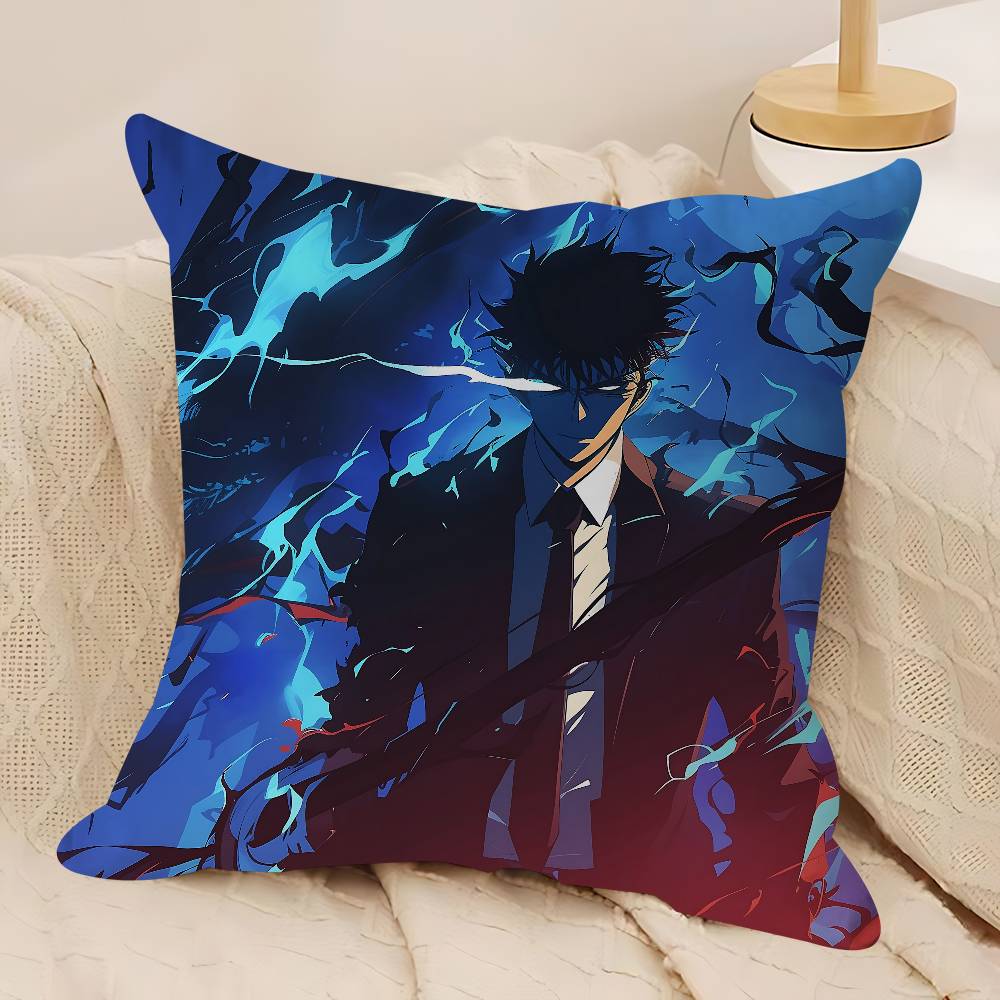 Cartoon Solo L-Leveling Kissenbezug Für Schlafzimmerzimmer Und Wohnzimmer Sofa Dekorative Kissenhülle