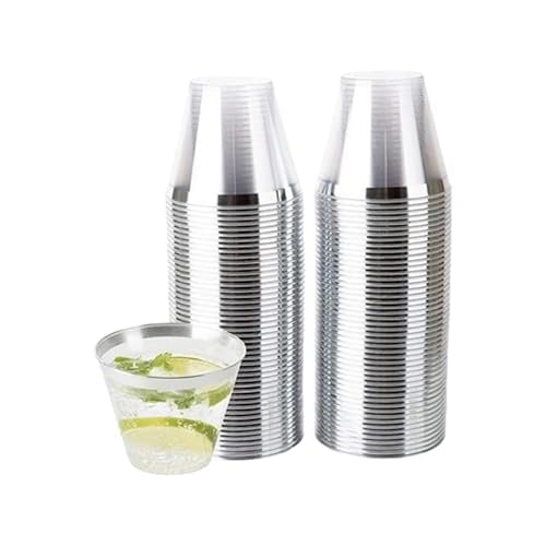 50 9 Oz. Plastic Cups, Western Food Cups, Ice Cream Cups, Clear Plastic Cups, Disposable Hard Cups, Plastic Wine Cups, Cocktail Cups, Party Cups, Styl