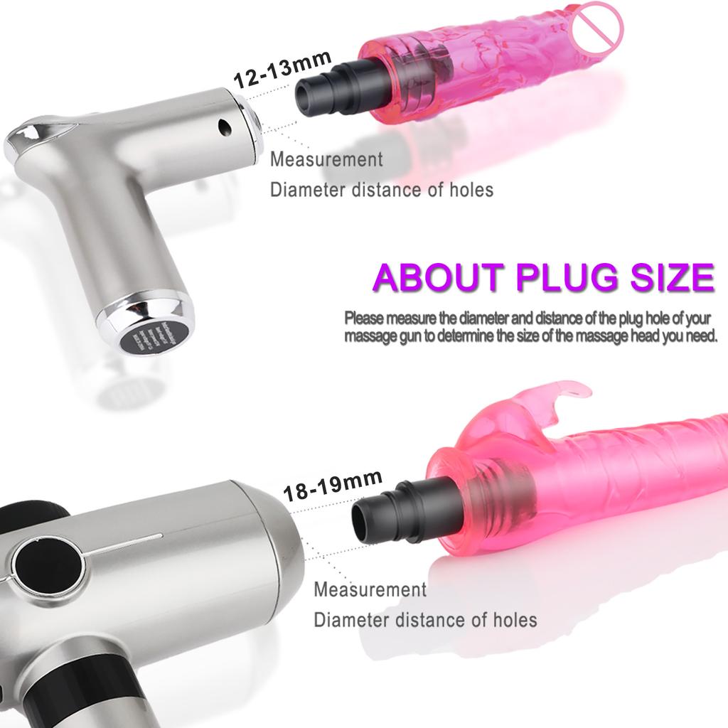 Massage Gun Head Automatic Sex Machine Male Female Sex Toy Masturbator Enhance Pleasure Dildo Vibrator Adult Gift for Couples 18