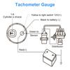 3.75" 12V Car Tachometer Gauge Meter LED Backlight 0-8000 RPM For Most 4/6/8 Cylinder Gasoline Powered Vehicles