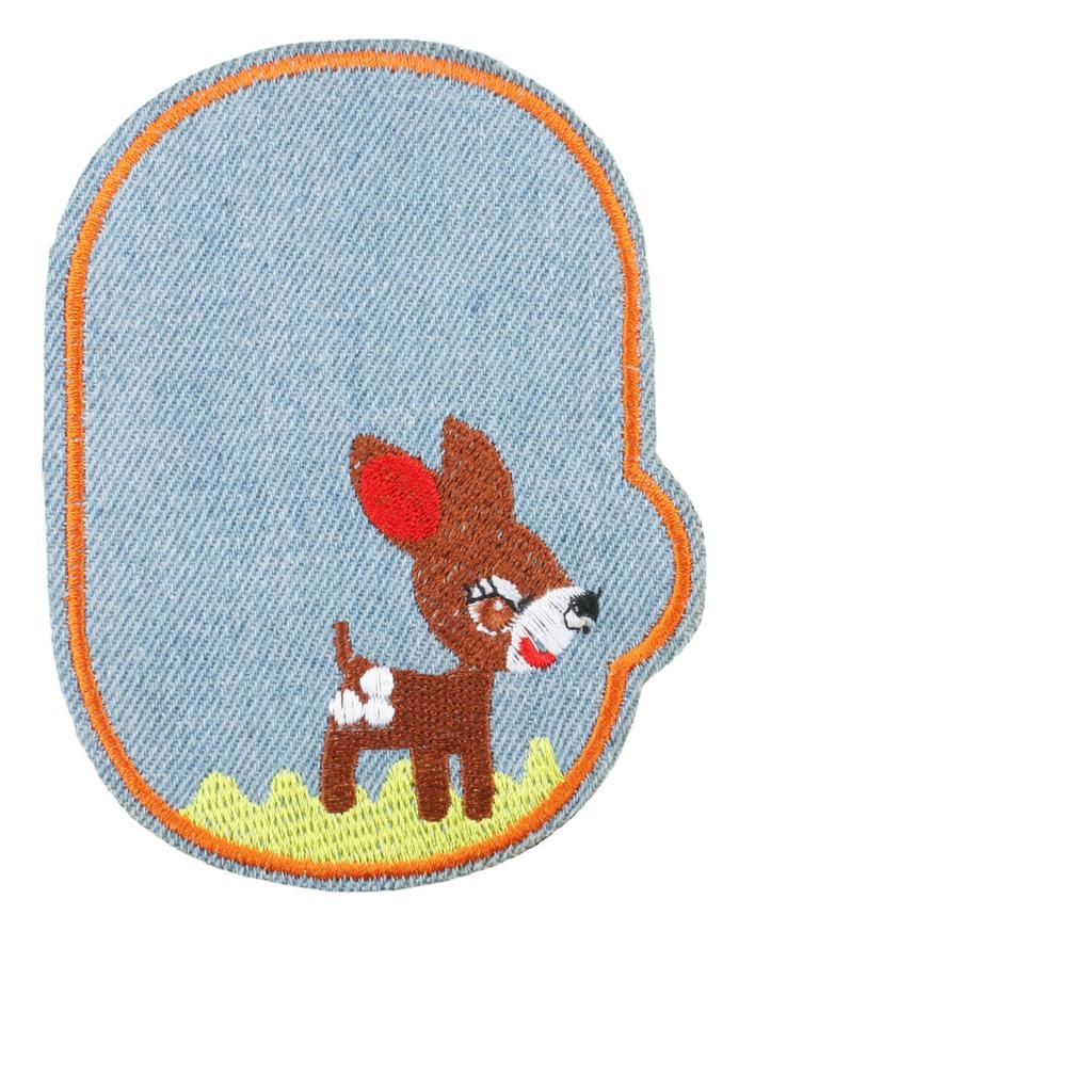 Hot-Selling Cloth Stickers Cartoon Embroidery Stickers Jeans Knee Stickers Ripped Holes Repair Embroidery Label Adhesive Patch Stickers