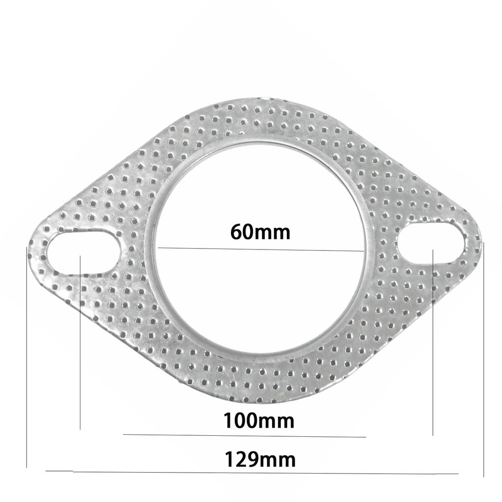 Muffler Turbo Exhaust Metal Ceramic Motorcycle Engine 2mm Thick Gasket, 60, Gasket, Gasket, Flange, Ring, Muffler, Cover, Universal,