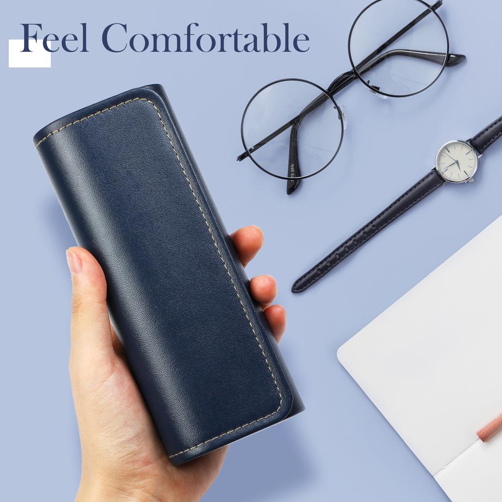 Vintage Pu Leather Glasses Case 3D Glasses Holder Eyewear Storage Box Personality Myopia Sunglasses Container Gift