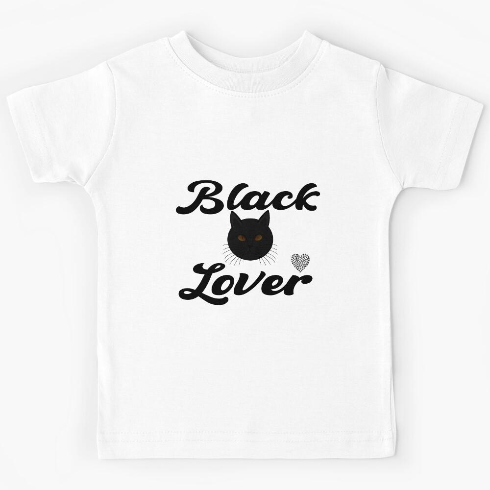 Black Cat Lover, cat lover gift Kids T-Shirt 170