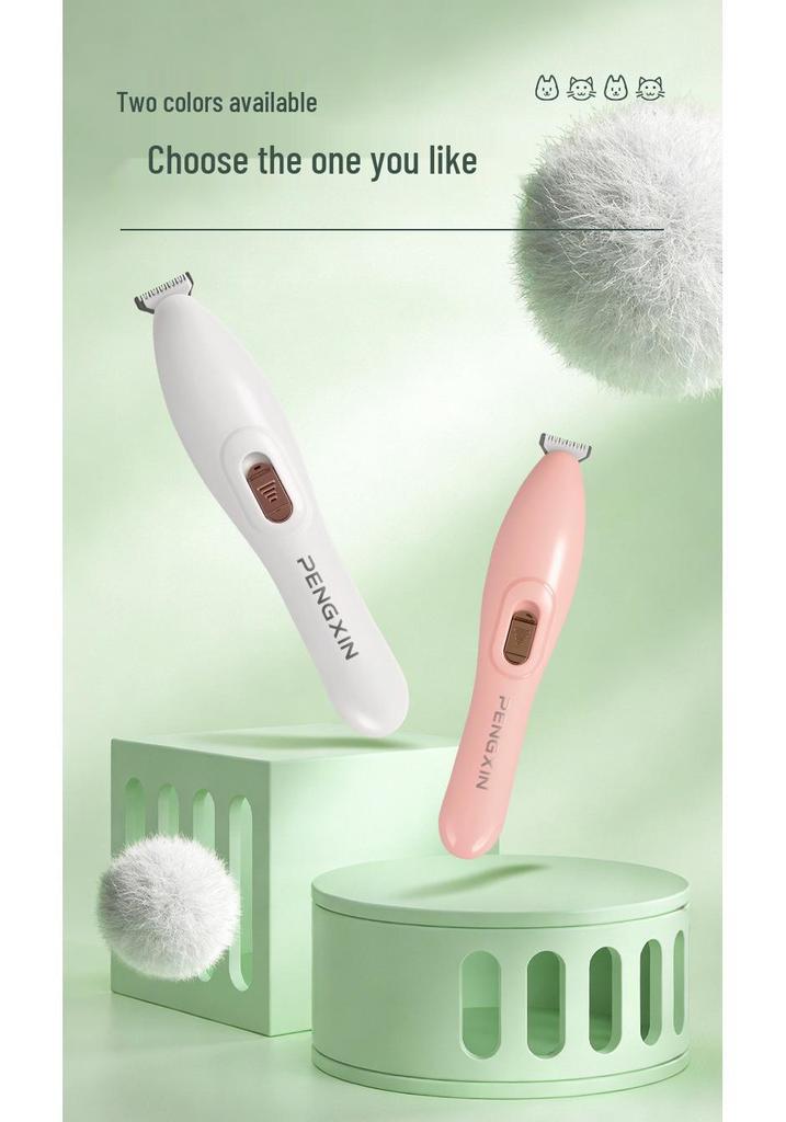Rechargeable Pet Hair Trimmer for Paws, Eyes, Tail, and Pads