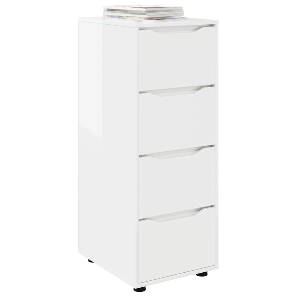 Storage Cabinet Glossy White 40 x 48 x 105 cm