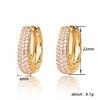 [Moissanite Stud Earrings] New Super Sparkly Full Moissanite U-Shaped Geometric High-End Fashionable Stud Earrings for Women