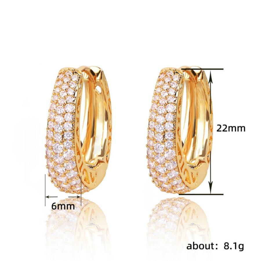 [Moissanite Stud Earrings] New Super Sparkly Full Moissanite U-Shaped Geometric High-End Fashionable Stud Earrings for Women