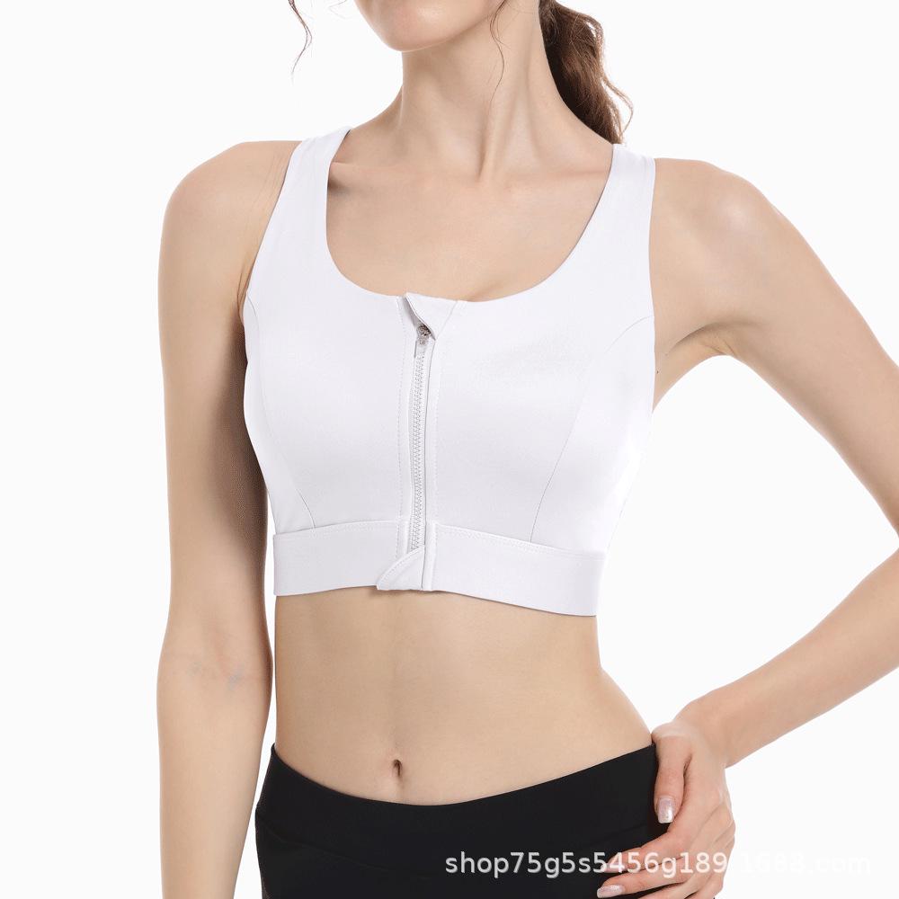 Front Zip High-Strength Shockproof Plus Size Wire-Free Sports Bra